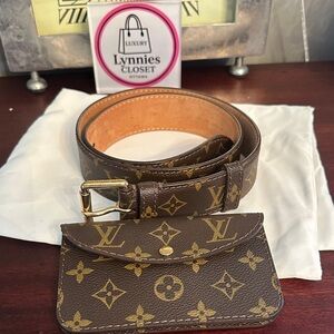 Authentic Centuirne Belt with Monigram Pouch